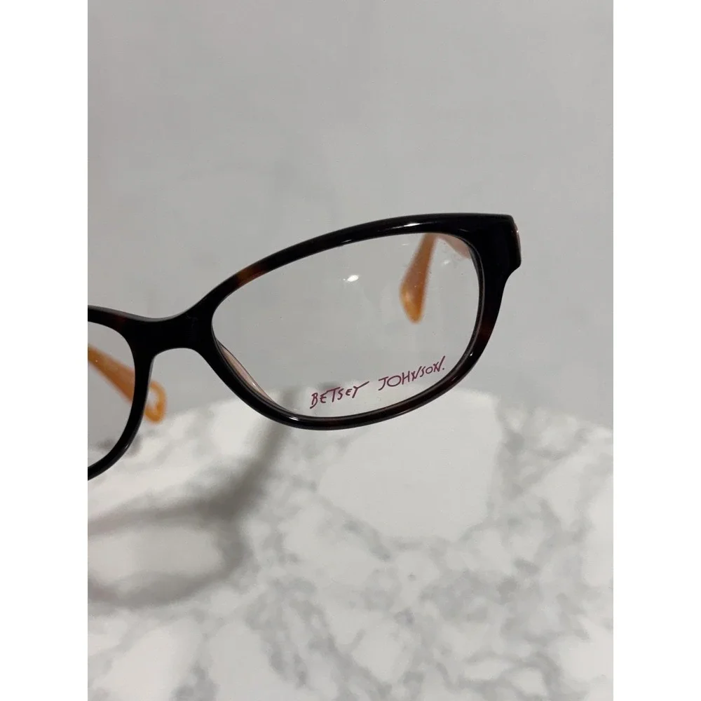Betsey Johnson Nefertiti BJ0131 Eyeglass Frames Espresso Orange